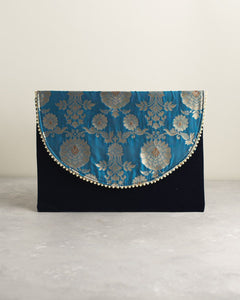 BG184: Blue Brocade